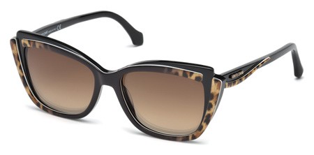 Roberto Cavalli CHIUSI Sunglasses, 05G - Black/other / Brown Mirror