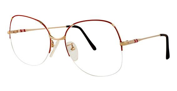 Elan 42 Eyeglasses, Red/Gold
