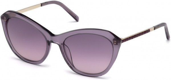 Swarovski SK0143 Sunglasses, 81Z - Shiny Violet / Gradient Or Mirror Violet Lenses