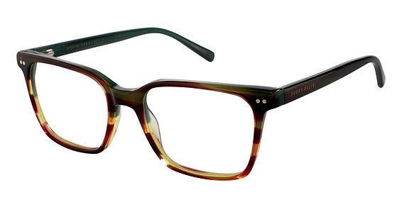 Perry Ellis PE 385 Eyeglasses, 1 Amber Green Fade