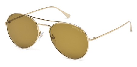 Tom Ford ACE-02 Sunglasses, 28E - Shiny Rose Gold / Brown