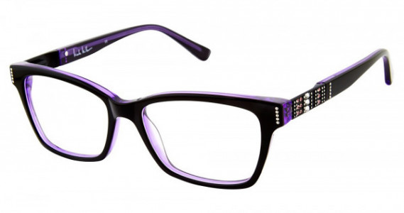 Nicole Miller Jade Eyeglasses, C01 Black/Purple