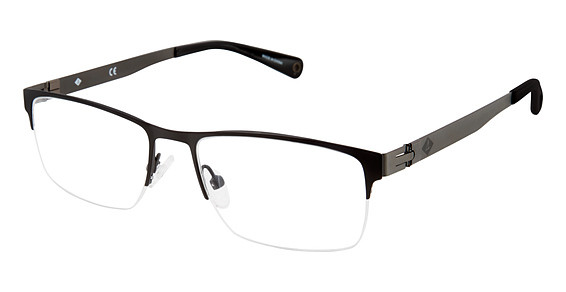 Sperry Top-Sider HAMMONASSET Eyeglasses, C01 Mt Blk Gunmetal