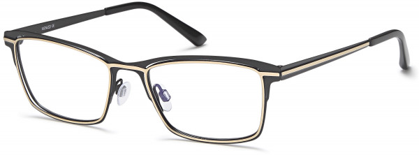 Menizzi M4021 Eyeglasses, 01-Black/Gold