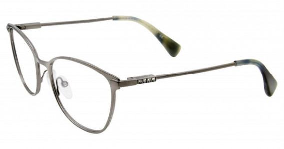 Lanvin VLN095S Eyeglasses, Shiny Gunmetal 0568