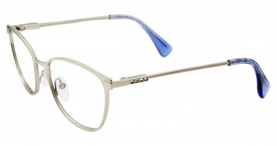 Lanvin VLN095S Eyeglasses, Shiny Silver 08Fe