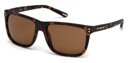 Gant GA7081 Sunglasses, 52H - Dark Havana / Brown Polarized