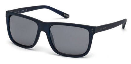 Gant GA7081 Sunglasses, 91C - Matte Blue / Smoke Mirror