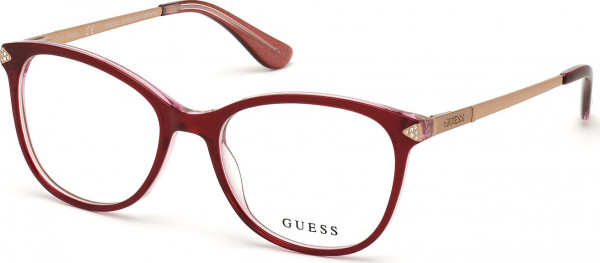 Guess GU2632-S Eyeglasses, 069 - Shiny Bordeaux / Shiny Pink Gold