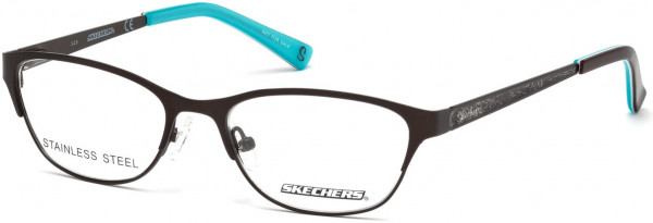 Skechers SE1624 Eyeglasses, 049 - Matte Dark Brown