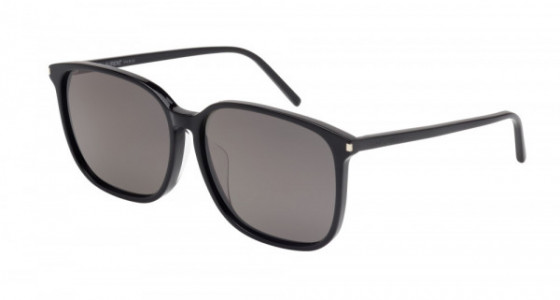 Saint Laurent SL 37/F Sunglasses, BLACK with GREY lenses