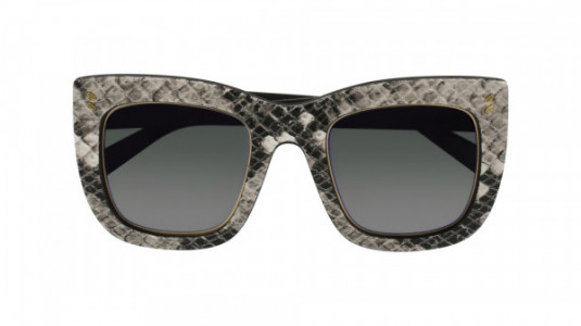 Stella McCartney SC0067S Sunglasses, WHITE with YELLOW temples and GREY lenses