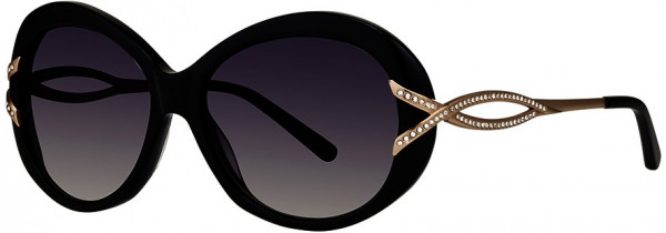 Caviar Caviar 2009 Sunglasses, (24) Black/Gold w/ Clear Crystals w/ Grey Lens