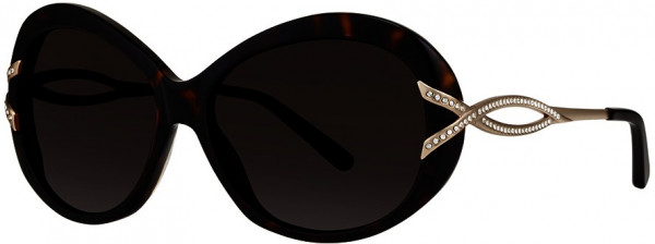 Caviar Caviar 2009 Sunglasses, (16) Dark Tortoise/Gold w/ Clear Crystals w/ Brown Lens