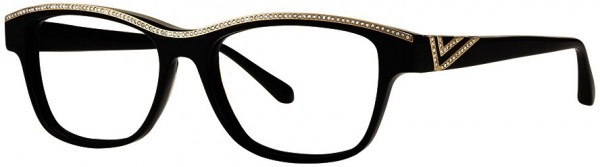 Caviar Caviar 4404 Eyeglasses, (24) Black/Gold w/ Clear Crystal Stones
