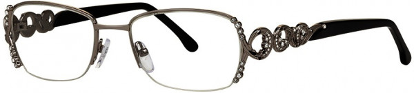 Caviar Caviar 4883 Eyeglasses, (82) Gunmetal/Silver w/ Clear Crystals