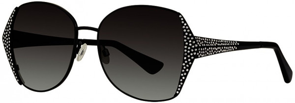 Caviar Caviar 6601 Sunglasses, (24) Black w/ Clear Crystals w/ Grey Lens