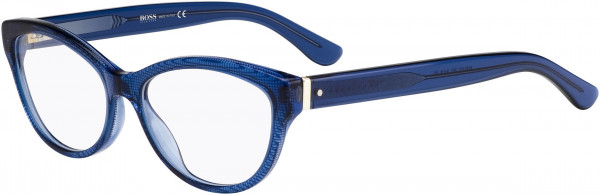 HUGO BOSS Black Boss 0717 Eyeglasses, 0HPZ Blue Grid