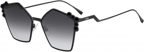 Fendi FF 0261/S Sunglasses, 02O5 Black