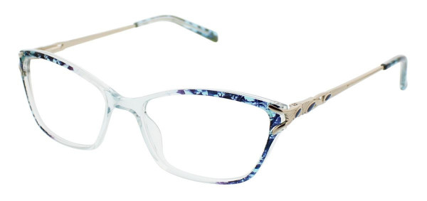 ClearVision CADENCE Eyeglasses, Blue Multi