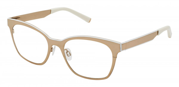Kate Young K313 Eyeglasses, Gold/White (GLD)