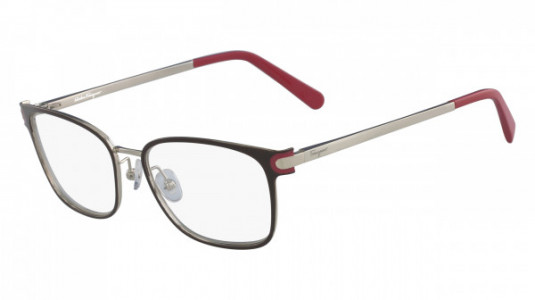 Ferragamo SF2159 Eyeglasses, (251) BROWN/SHINY GOLD