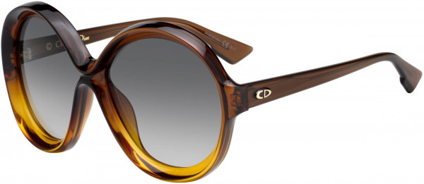 Christian Dior Diorbianca Sunglasses, 012J Brown Orange