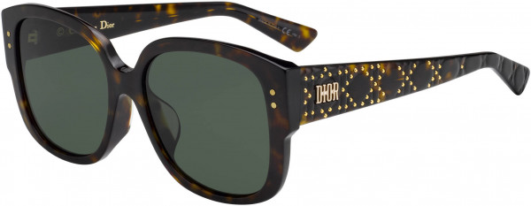 Christian Dior Ladydiorstudsf Sunglasses, 0086 Dark Havana