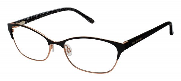 Lulu Guinness L202 Eyeglasses, Black/Rose Gold (BLK)