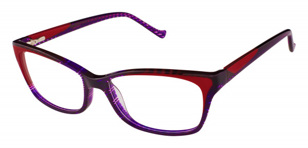 Tura R553 Eyeglasses, Purple/Burgundy (PUR)