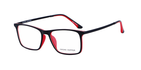 Alpha Viana H-6030 Eyeglasses, C3- black/ dark red