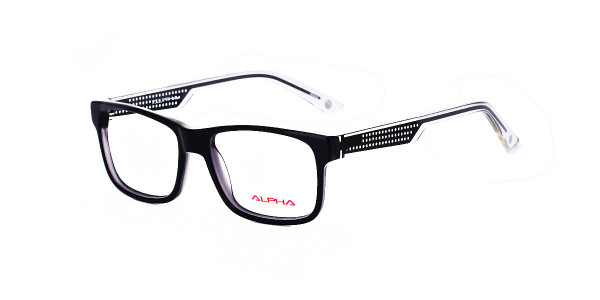 Alpha Viana A-3043 Eyeglasses, C1 - Black/Crystal
