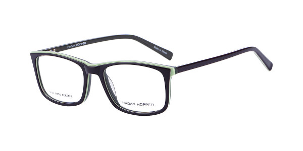 Alpha Viana H-6027 Eyeglasses, C1- shiny maroon/ green