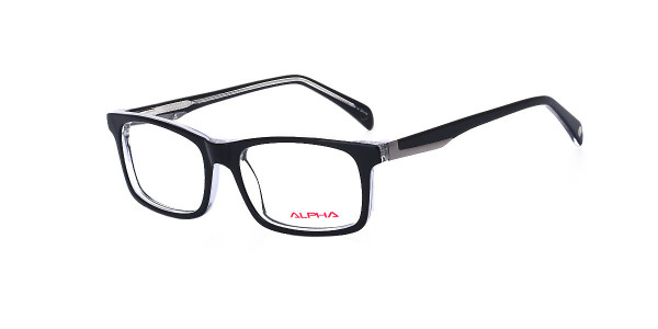 Alpha Viana A-3044 Eyeglasses, C1 - Black/Crystal