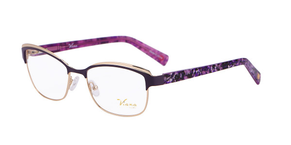 Alpha Viana V-1037 Eyeglasses, C3-purple/gold
