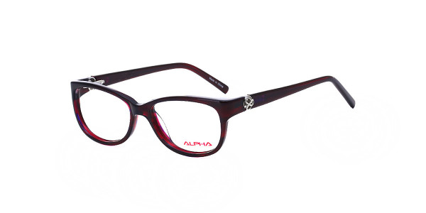 Alpha Viana A-3025 Eyeglasses, C2 - D.Red/Demi