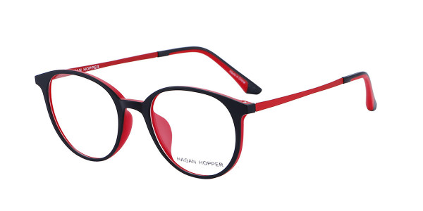 Alpha Viana H-6032 Eyeglasses, C3- black/ dark red
