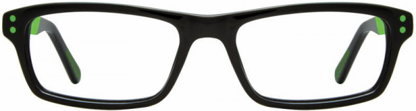 David Benjamin Gearhead Eyeglasses, 3 - Black / Neon Green