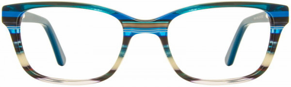 David Benjamin Fashion Plate Eyeglasses, 2 - Blue / Teal Stripe