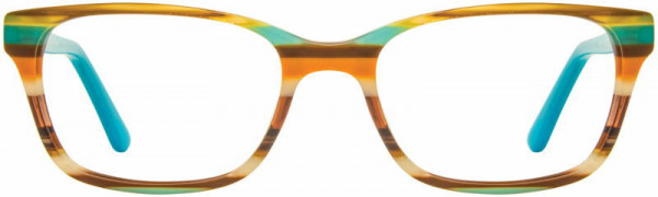 David Benjamin Fashion Plate Eyeglasses, 3 - Aqua / Apricot Stripe