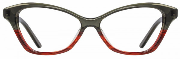 Cinzia Designs CIN-5076 Eyeglasses, 1 - Ash / Cranberry Demi