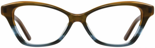 Cinzia Designs CIN-5076 Eyeglasses, 2 - Amber / Slate Demi