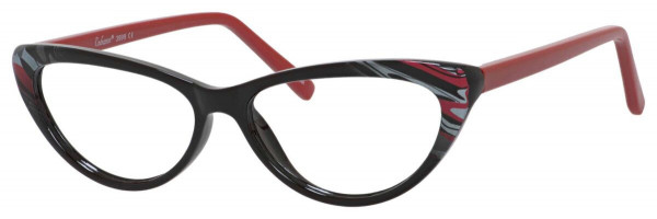 Enhance EN3999 Eyeglasses, Black/Red