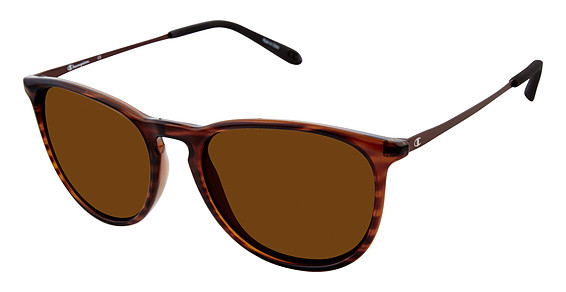 Champion 6047 Sunglasses, C02 Brown Stripe (Brown)