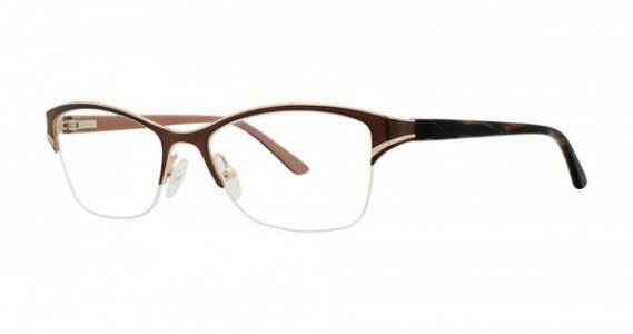 Genevieve FUSION Eyeglasses, Matte Brown/Gold