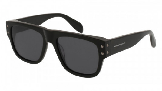 Alexander McQueen AM0069S Sunglasses, 001 - BLACK with GREY lenses