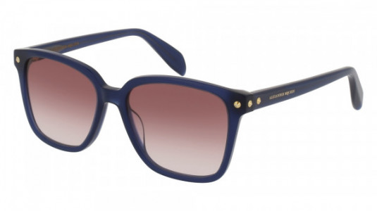 Alexander McQueen AM0071S Sunglasses, 004 - BLUE with PINK lenses