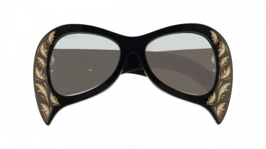 Gucci GG0143S Sunglasses, 001 - BLACK with LIGHT BLUE lenses