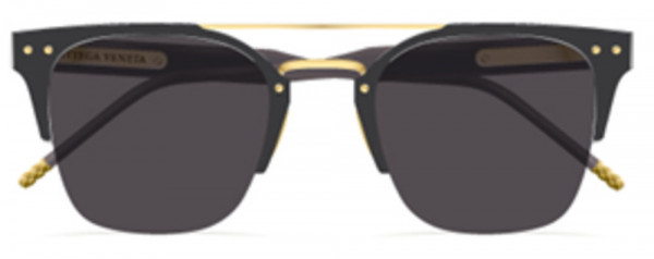 Bottega Veneta BV0146S Sunglasses, 003 - GREY with BLACK temples and SILVER lenses