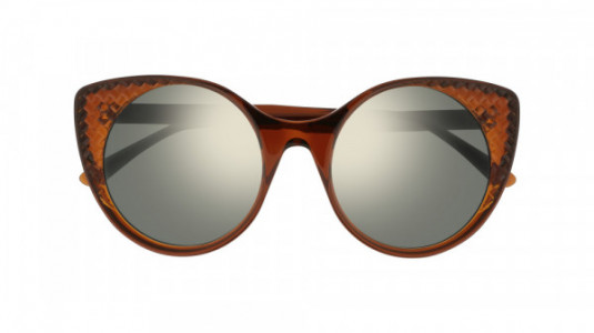 Bottega Veneta BV0148S Sunglasses, 002 - BROWN with SILVER lenses